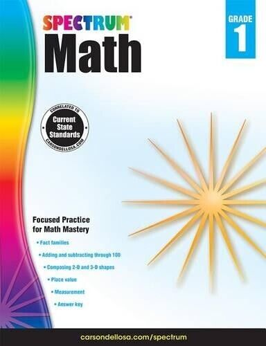 Spectrum Spectrum Math Workbook, Grade 1 (Tascabile)