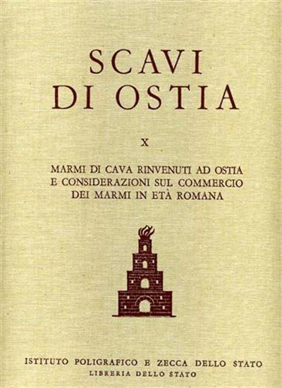 - Scavi di Ostia. Vol.X: Marmi di cava rinvenuti ad Ostia e considerazioni sul