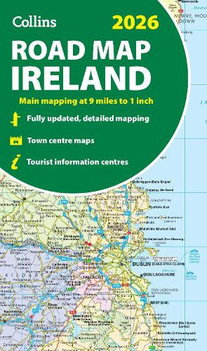 2026 Collins Road Map of Ireland: Folded Map (Collins Road Atlas)