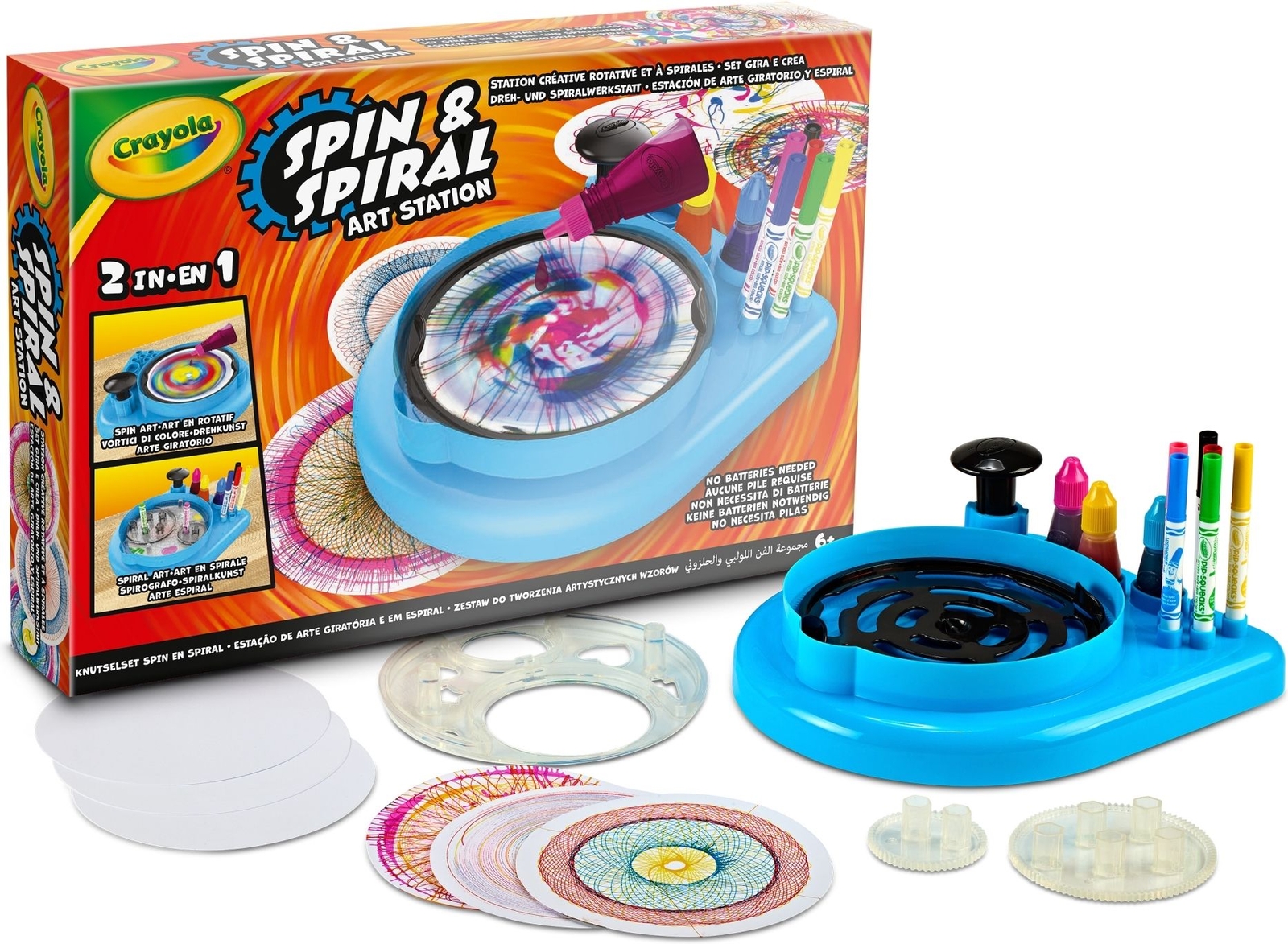 Merchandising Crayola: Spin & Spiral Art Station - Super Set Gira & Crea