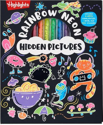 Rainbow Neon Hidden Pictures (Highlights Hidden Pictures Coloring Kits)