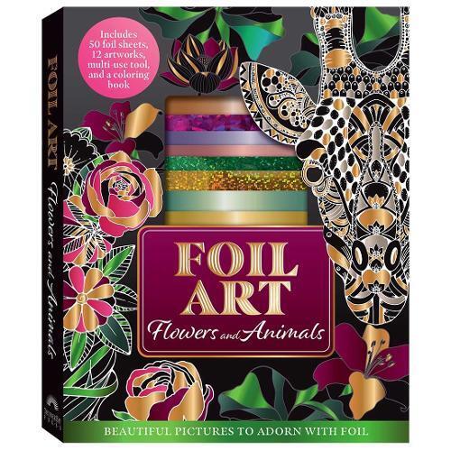 Hinkler Pty Ltd Thunder Bay Pres Foil Art Flowers & Animal (Mixed Media Product)