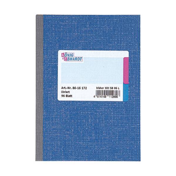 Knig ebhardt taccuino kladde 8615172 righe blu numero di fogli 96 din a5