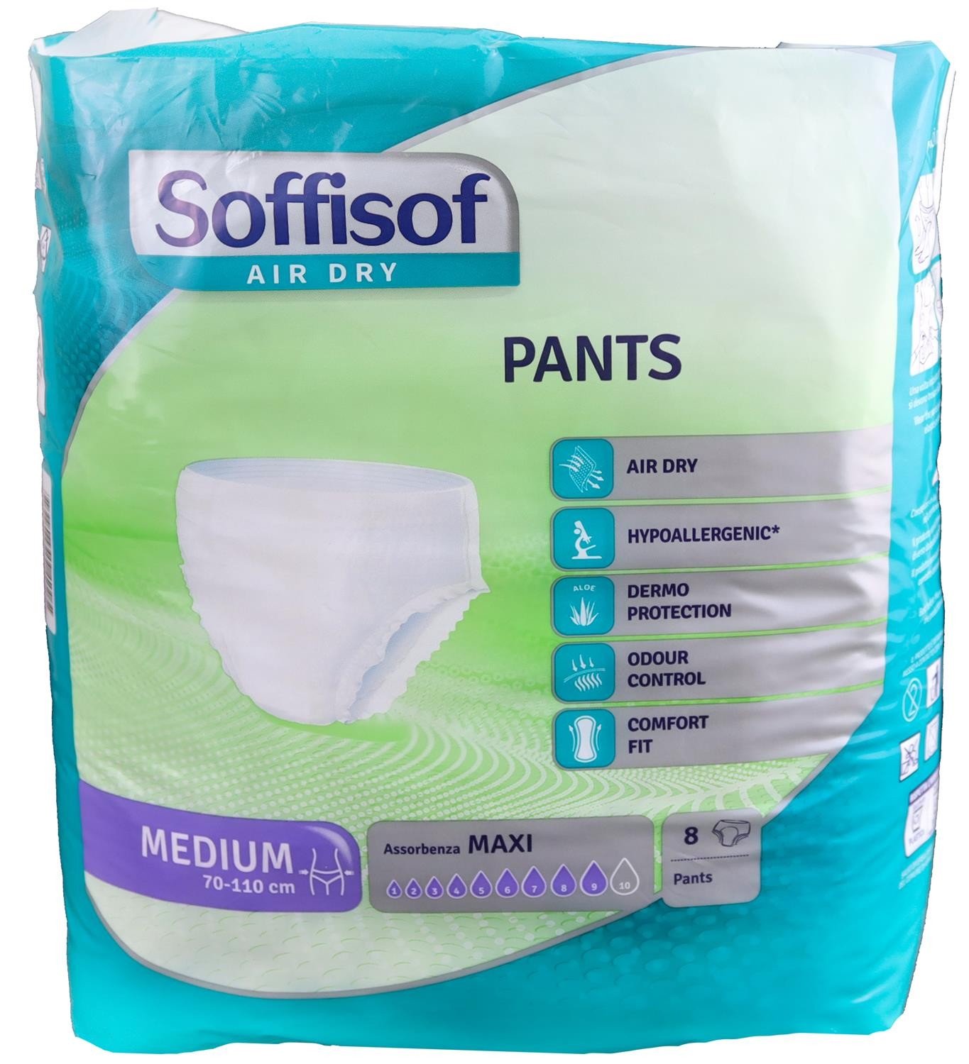 SOFFISOF PANNOLONI A MUTANDA AIR DRY PANTS TAGLIA M MAXI 8PZ