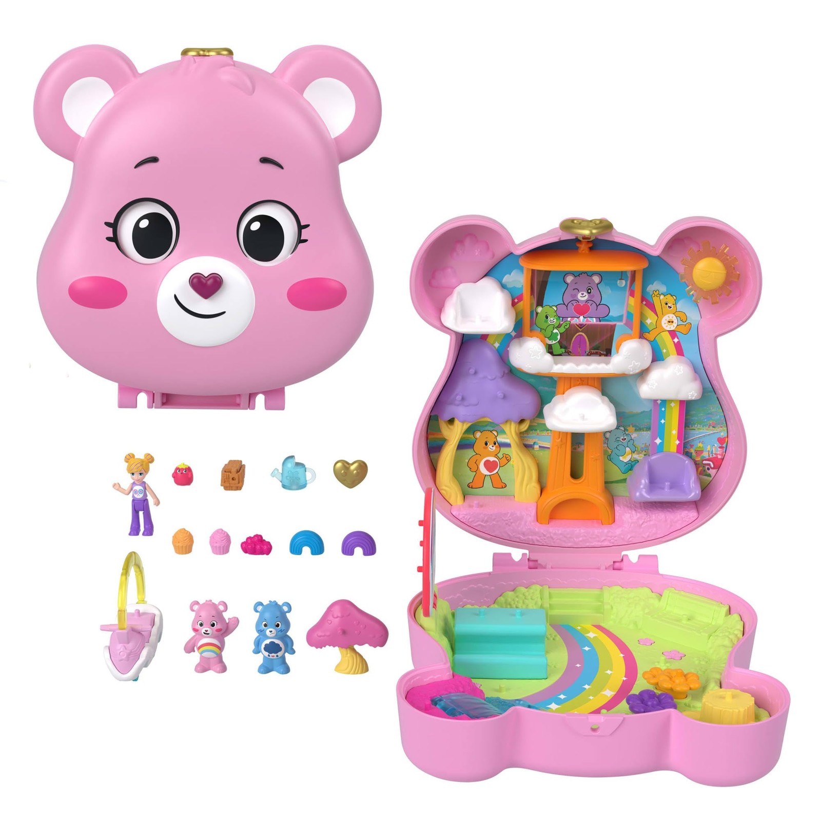 Polly Pocket Care Bears Compact Playset ACC NUOVO