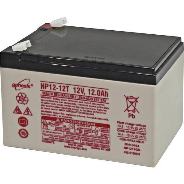 Enersys genesis np12-12 batteria al piombo 12 v ah agm l x a p 151
