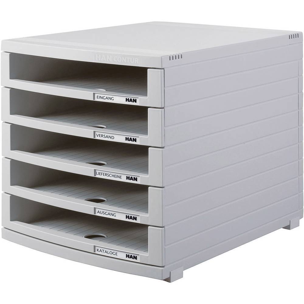 HAN CONTUR 1505-0-11 Cassettiera Grigio luminescente DIN A4, DIN B4, DIN C4