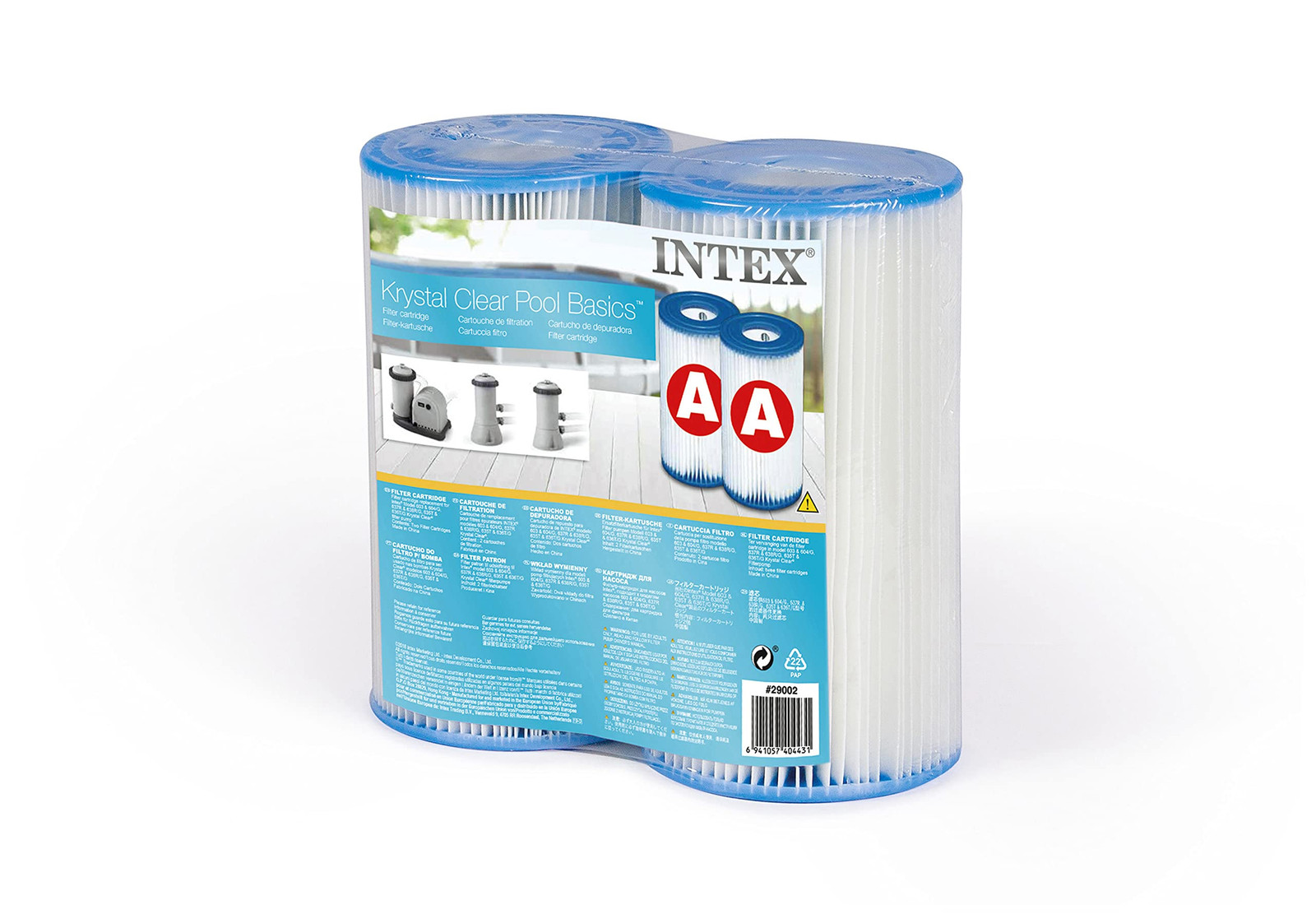(43) `Intex - Filter - Cartridge A Twin Pack, Shrink Wrap W/ Litho 11C ACC NUOVO