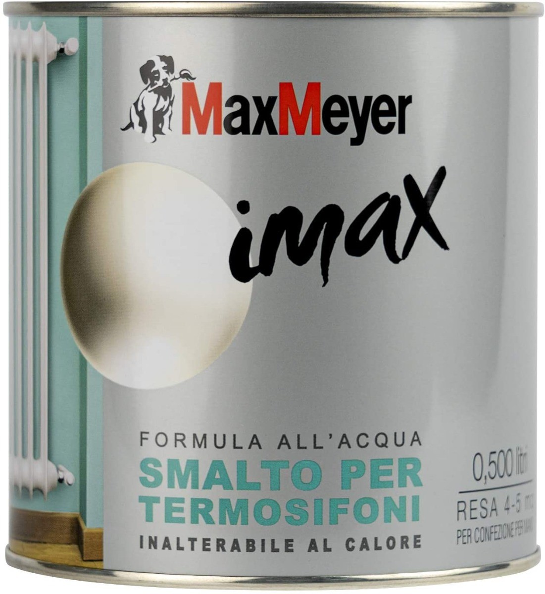 MAX MEYER - IMAX SMALTO ALL'ACQUA PER TERMOSIFONI 0,500LT BIANCO PANNA