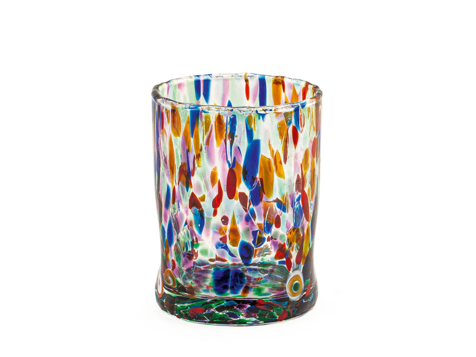 H&h stile Veneziano Set 6 Bicchieri In Vetro, Multicolore, cl 32 Assortiti