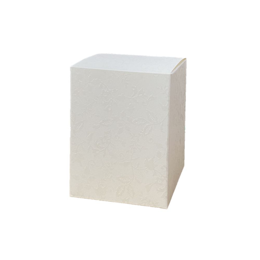 20X HARMONY BIANCO 9x9x12 cm Scatola bomboniera portaconfetti pieghevole 18D7