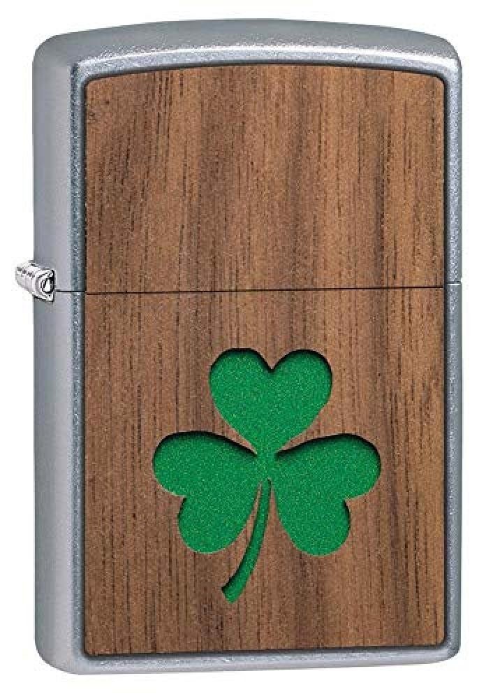(TG. Taglia unica) Zippo Woodchuck USA Clover Pocket Lighter, Accendino Tascabil