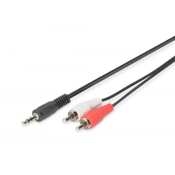 Cavo Stereo 1 Connettore 3.5mm - 2 Connettori Rca Maschio 1.5mt - Digitus
