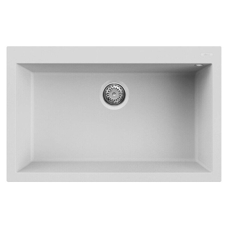 Lavello Elleci Incasso Cucina Quadra 1 Vasca LGQ13068NA 79x50 Bianco