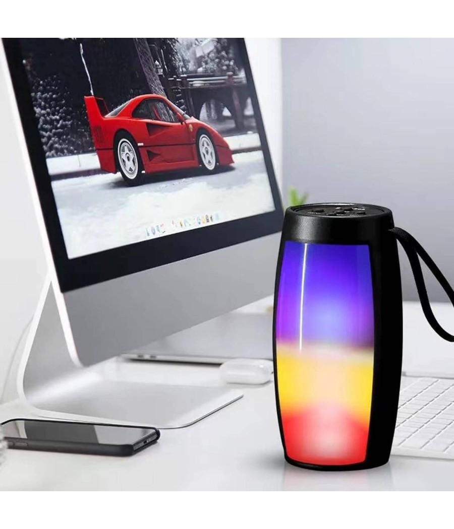 CASSA PORTATILE BLUETOOTH 5W STEREO BLUETOOTH LUCE A LED ALTOPARLANTE ESTERNO