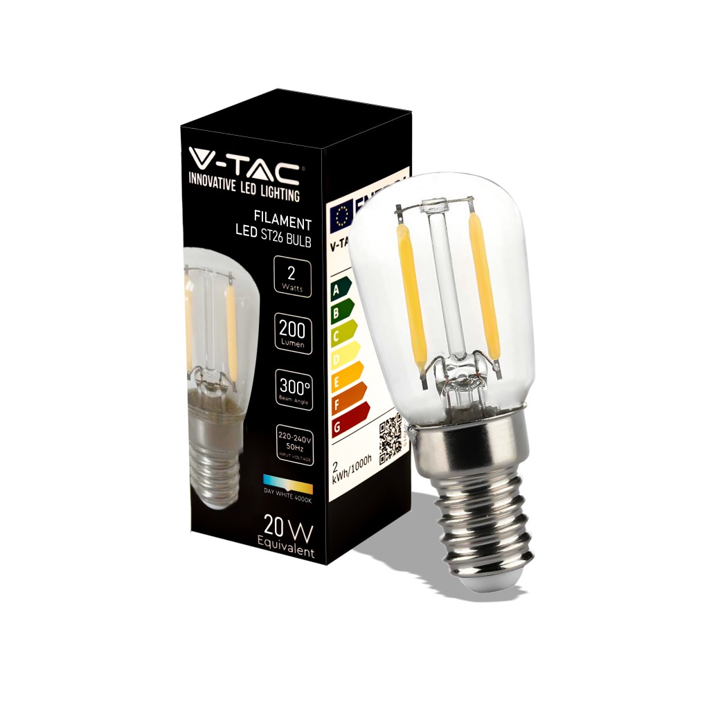 SKU214445 VT-1952-N - LED Lampadina 2W Filamento E14 ST26 4000K