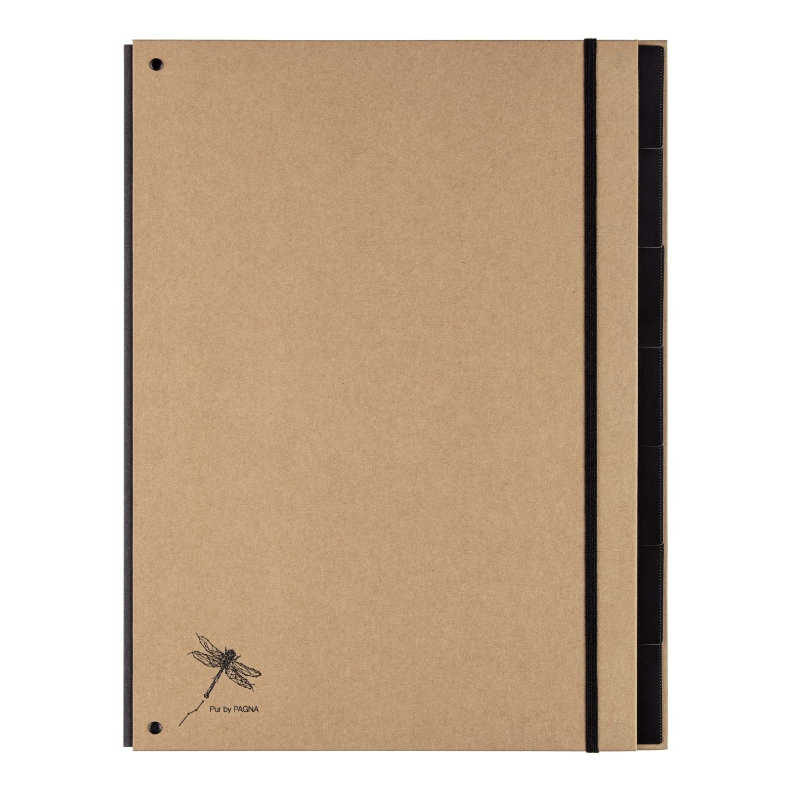Pagna Desk Organiser 7 Compartments Black Elastic Corners Recycled Cardboard Coa