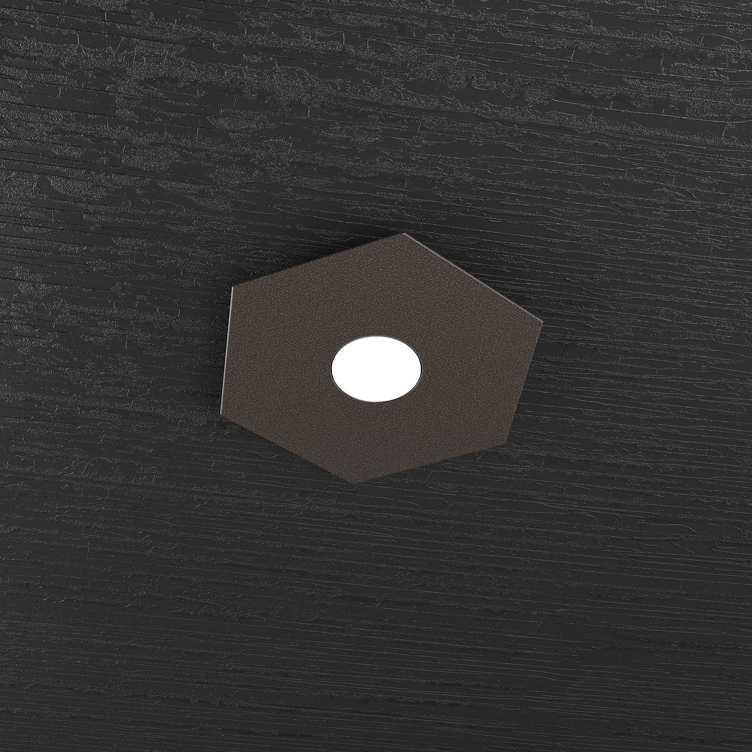 Applique Industrial-Minimal Hexagon Metallo Marrone 1 Luce Gx53