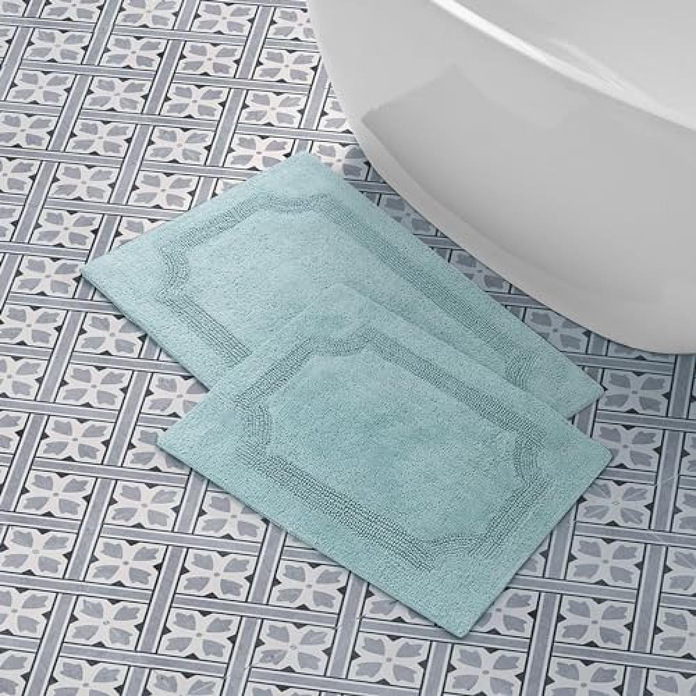 (TG. 2-Piece Set) Laura Ashley LAYMB005964 Reversibile Tappetino da Bagno in Cot