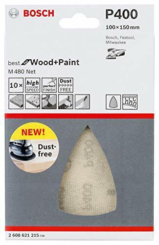 Bosch Professional 2608621215 Triangolo Abrasivo M480 Best for Wood and Paint, L