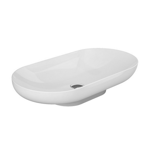 Lavabo da appoggio Rak Ceramics DES ovale Bianco Alpino