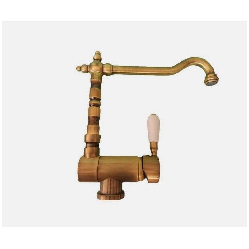 ARGO 2471 P VECCHIO BRONZO MISCELATORE CANNA ANTICA SOTTOFINESTRA