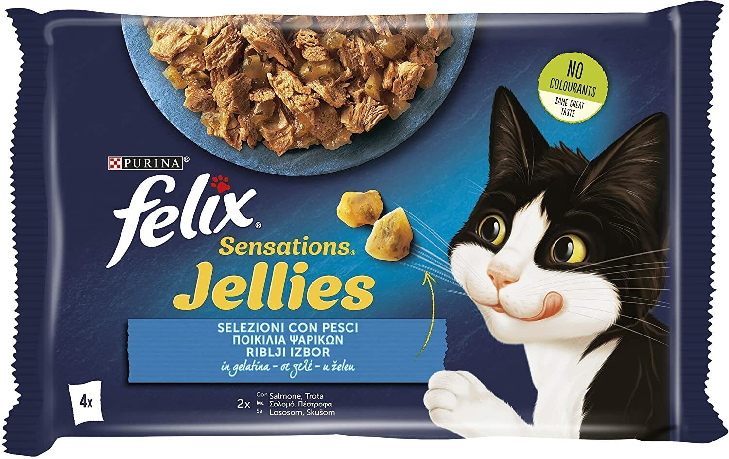 Felix Le Ghiottonerie Sensations Jellies con Salmone e Trota 48x85 gr