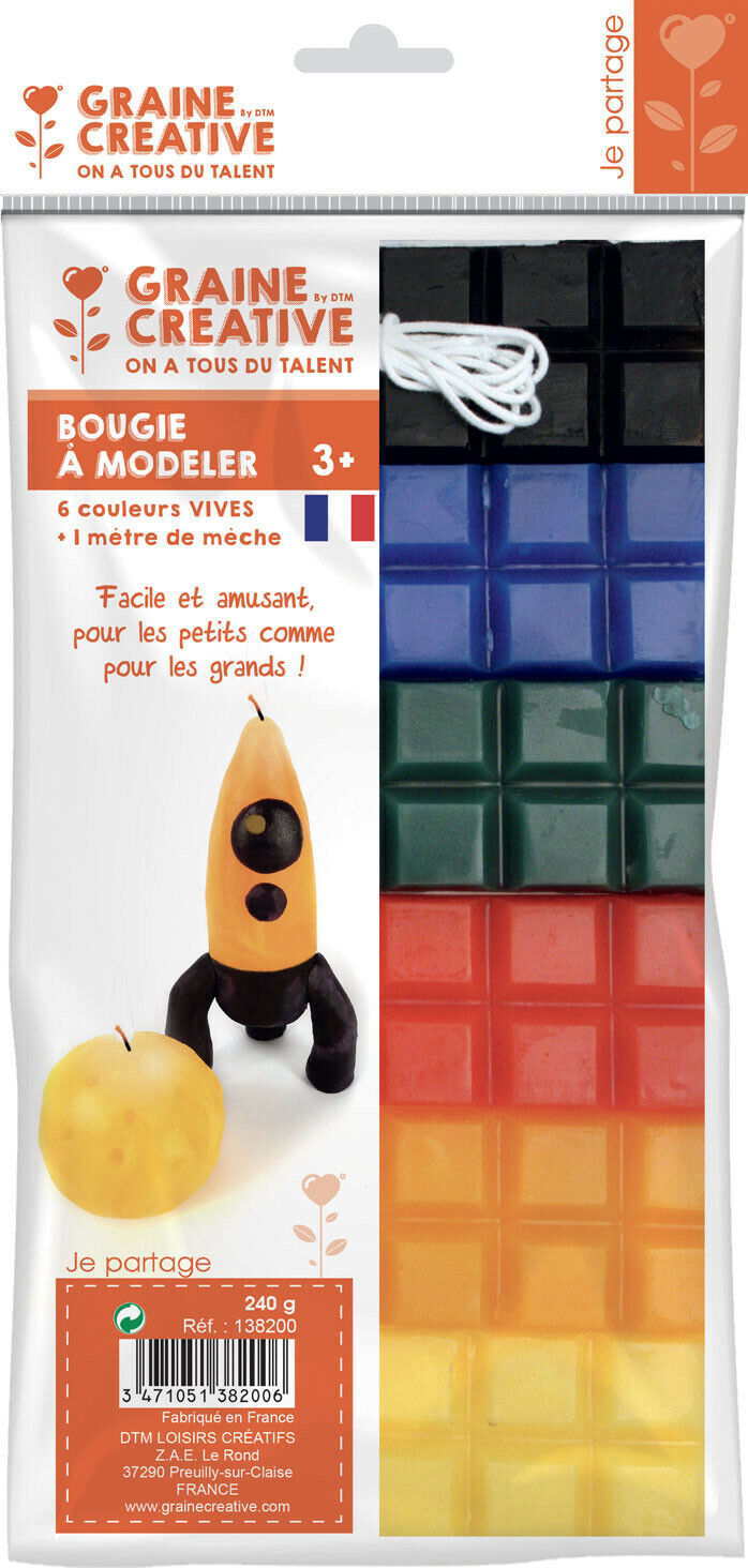 Candela Da Modeler 6 Barre Colori Primari 240 G