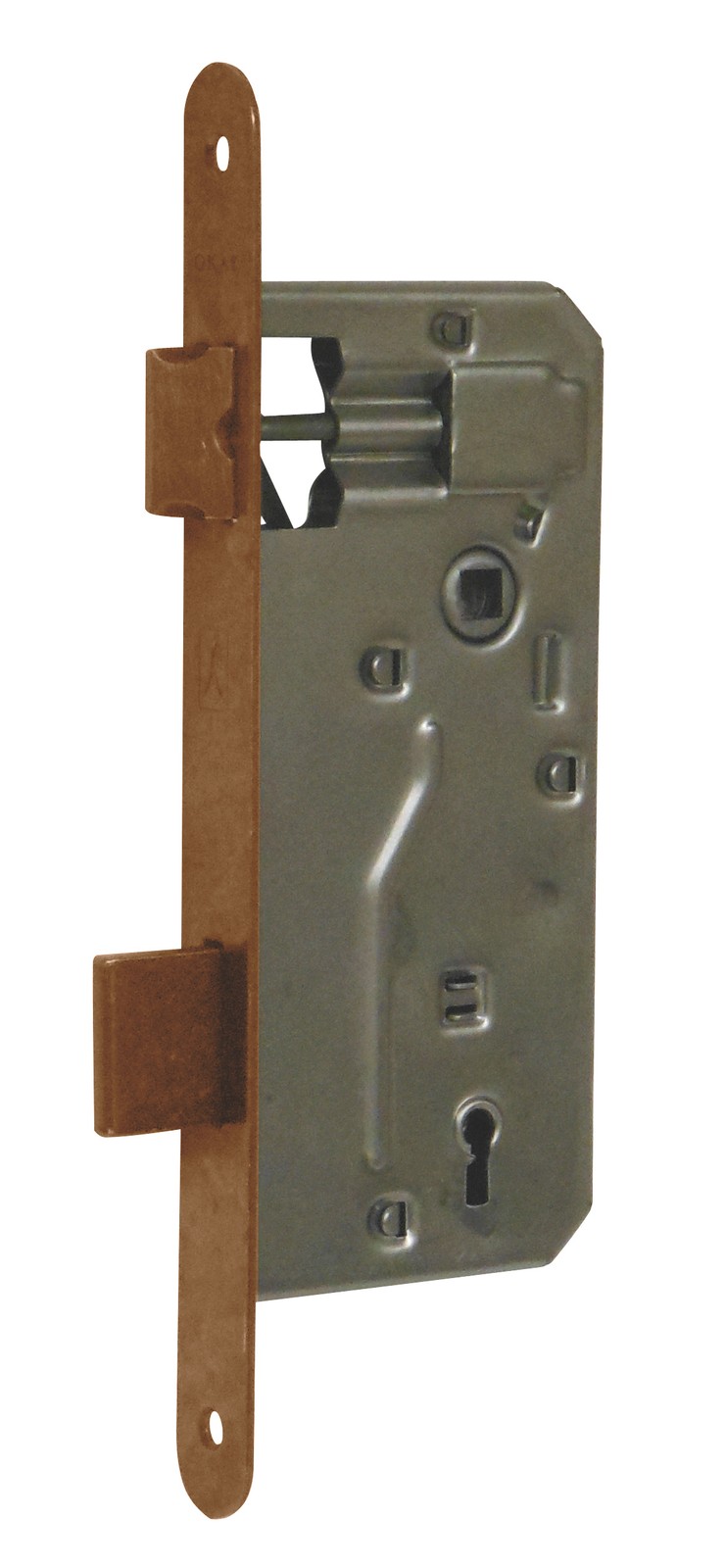 Bonaiti SERRATURA LEGNO PATENT INF. B/TONDO Art.540-f/bronzato E.45