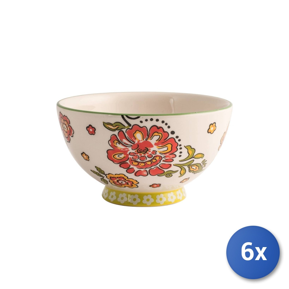 6x H&h Mariasole Scodelle, Ceramica, Multicolore, Cc500 fantasia 1