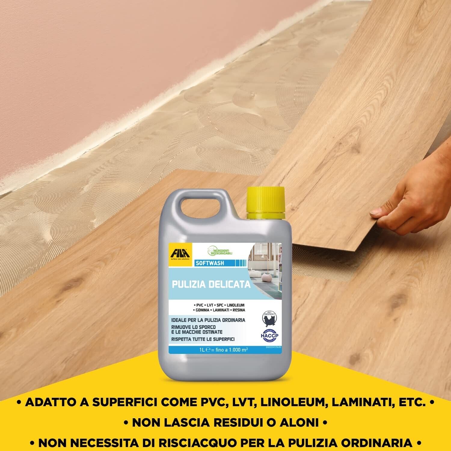 Softwash Pulizia Delicata-PVC, LVT, SPC, LINOLEUM, GOMMA, LAMINATI, RESINA