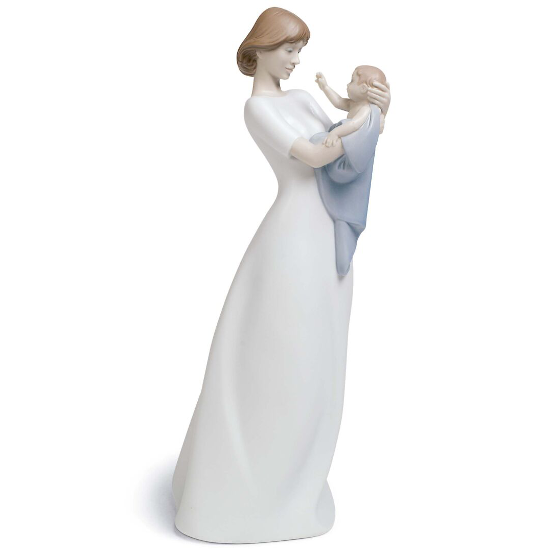 LLADRO' Statua Scultura Figura Statua in Porcellana Il Tesoro della Mamma 32cm M