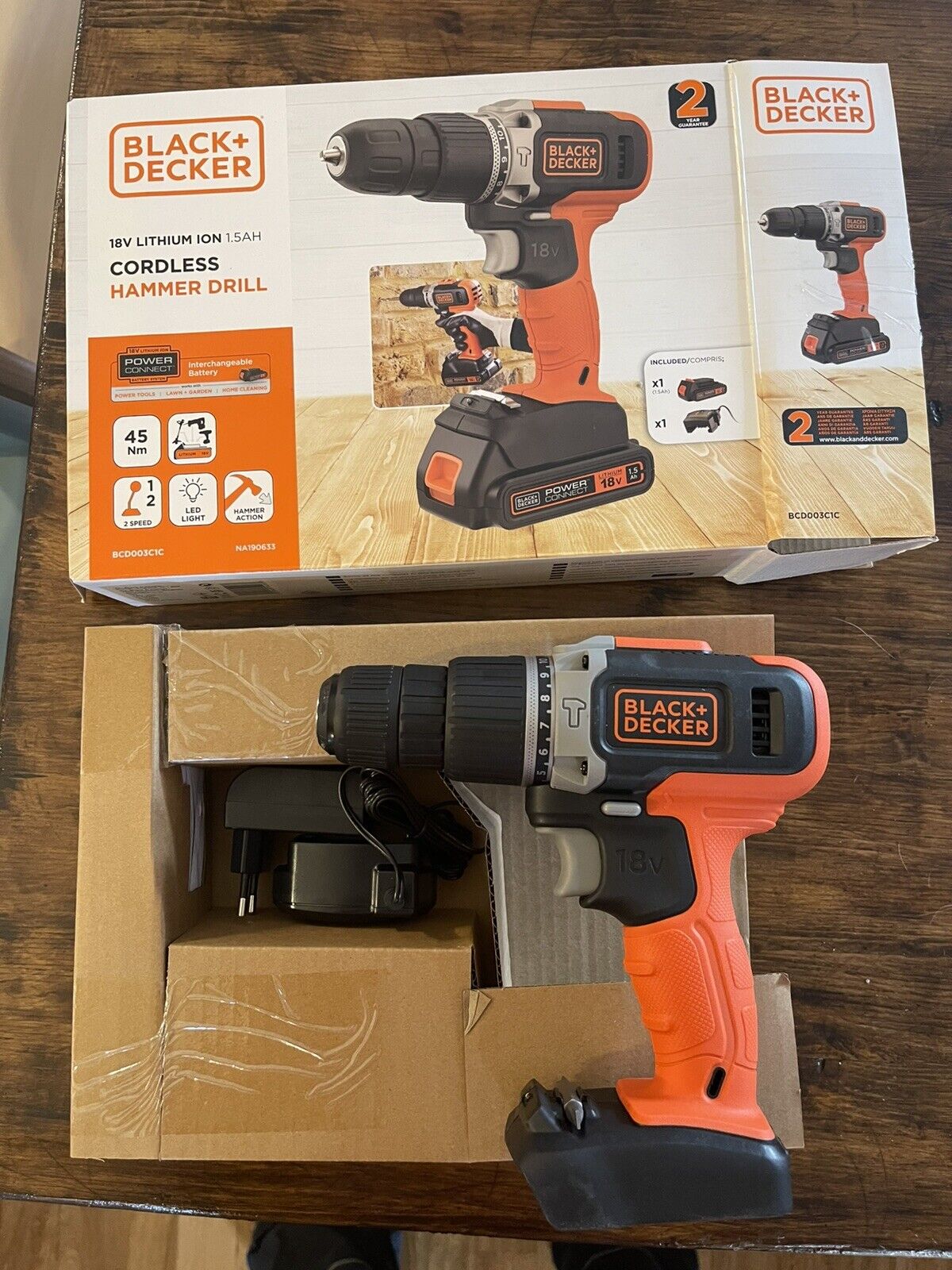 BLACK+DECKER BCD003C1C 18V Trapano Avvitatore a Batteria