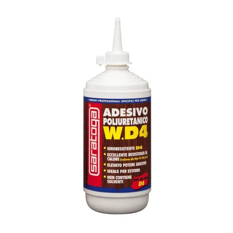Colla adesivo poliuretanico PU 500gr W.D4  per esterni ed alte temperature