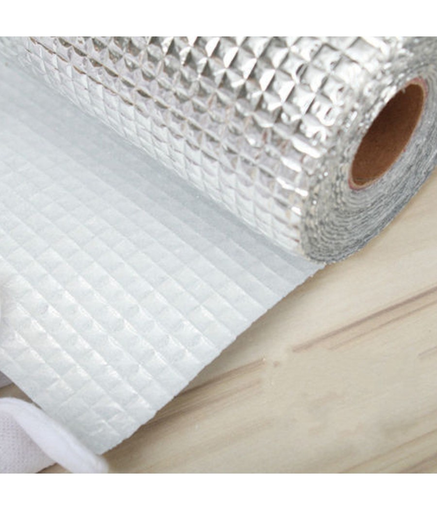 Foglio Alluminio Multifunzione Cucina Tappeto Protezione Mensole 45x200cm