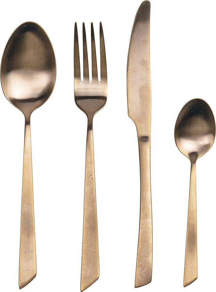 Set 24 posate in acciaio copper opaco Cut Villa Deste