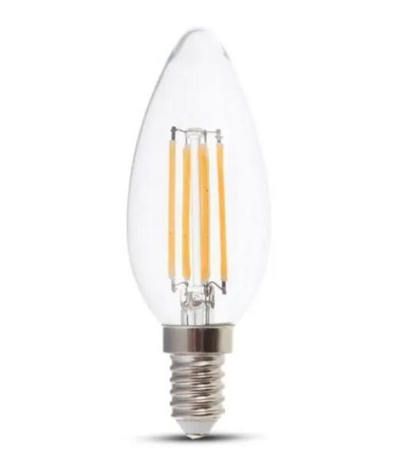 Lampadina led a candela V-tac 4W 3000K E14 VT-1986-N -214301