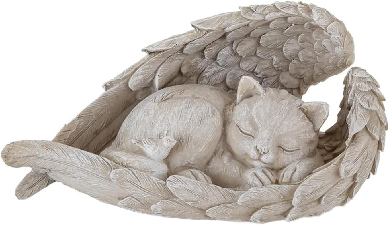 JAONLD Decorazioni Giardino per Esterno, Resina Gatto Lapidi, Dono di (O1u)