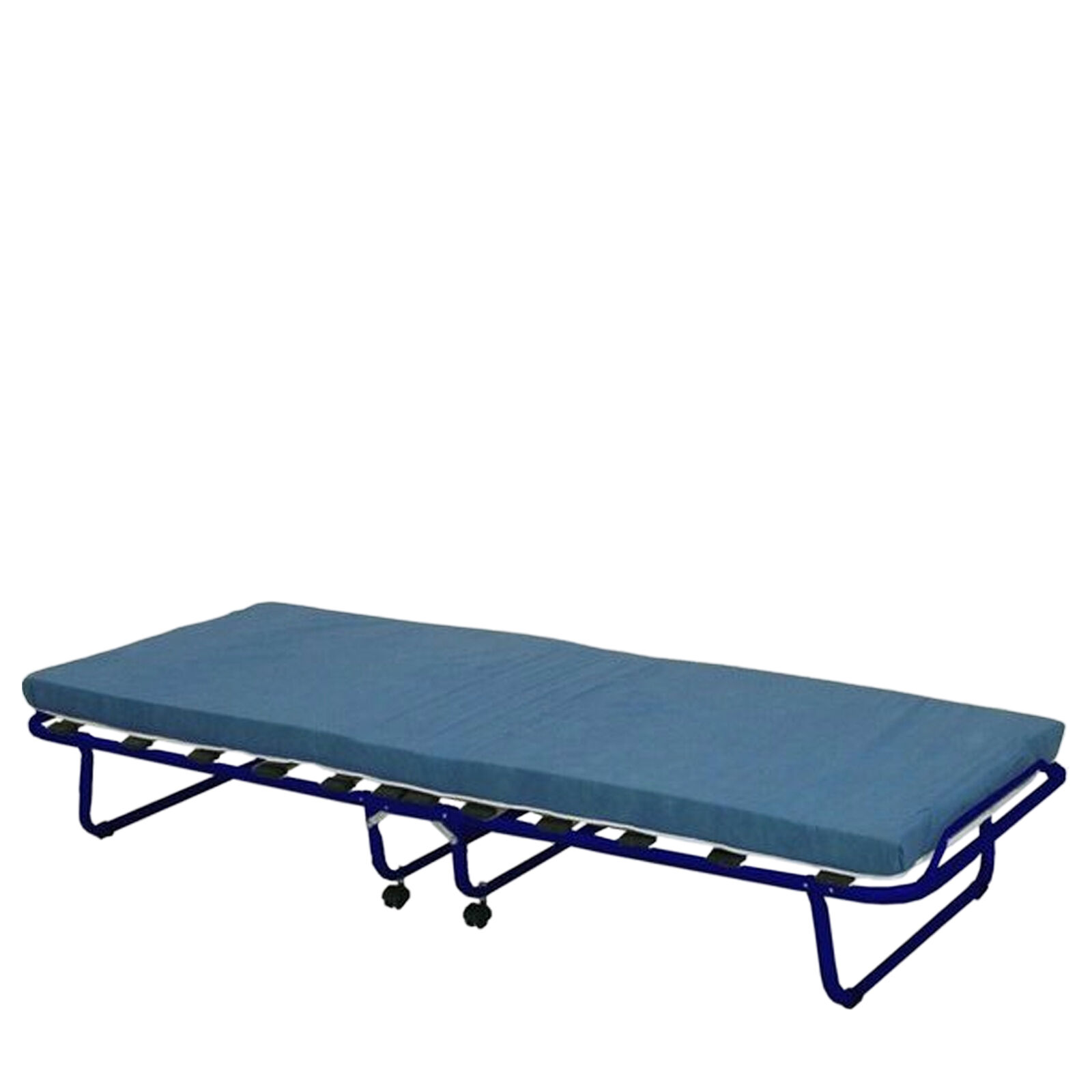 Lettino Pieghevole Acciaio 12 Doghe con Materasso 80x190cm