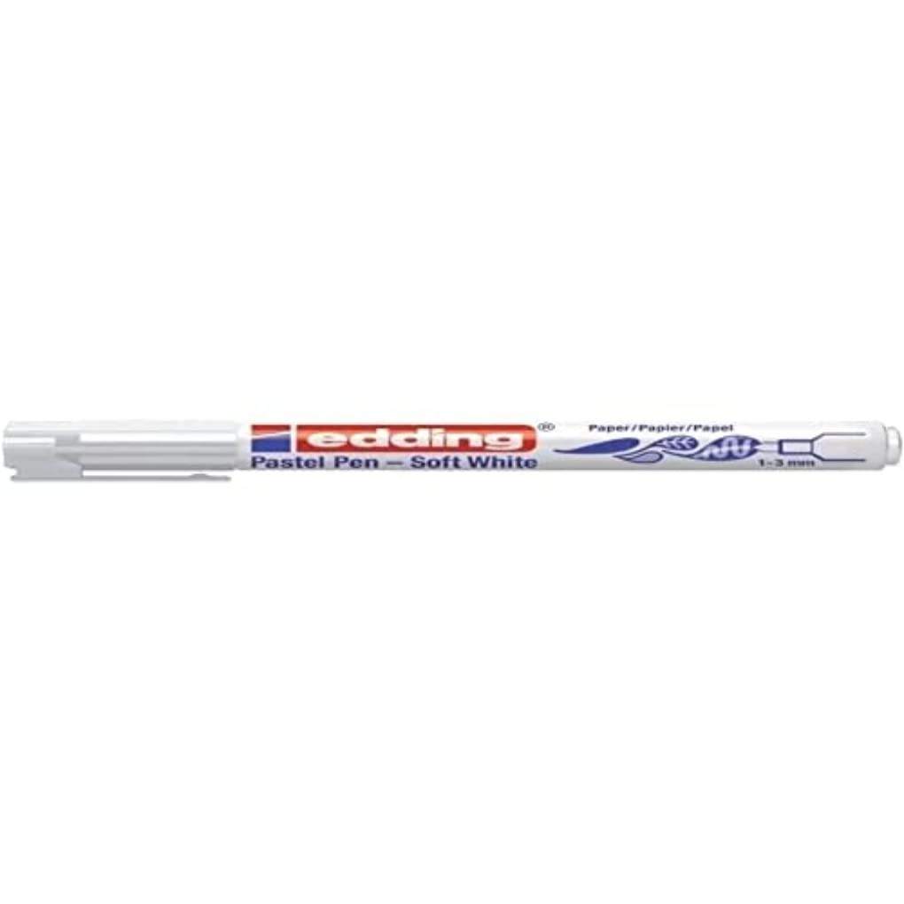 edding 1500 pastel pen - white - 1 pen - round nib 1-3 mm - slightly transparent