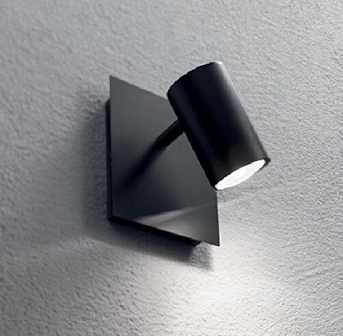 IDEAL LUX SPOT AP1 NERO, applique da parete moderno in metallo casa uffici 1luce