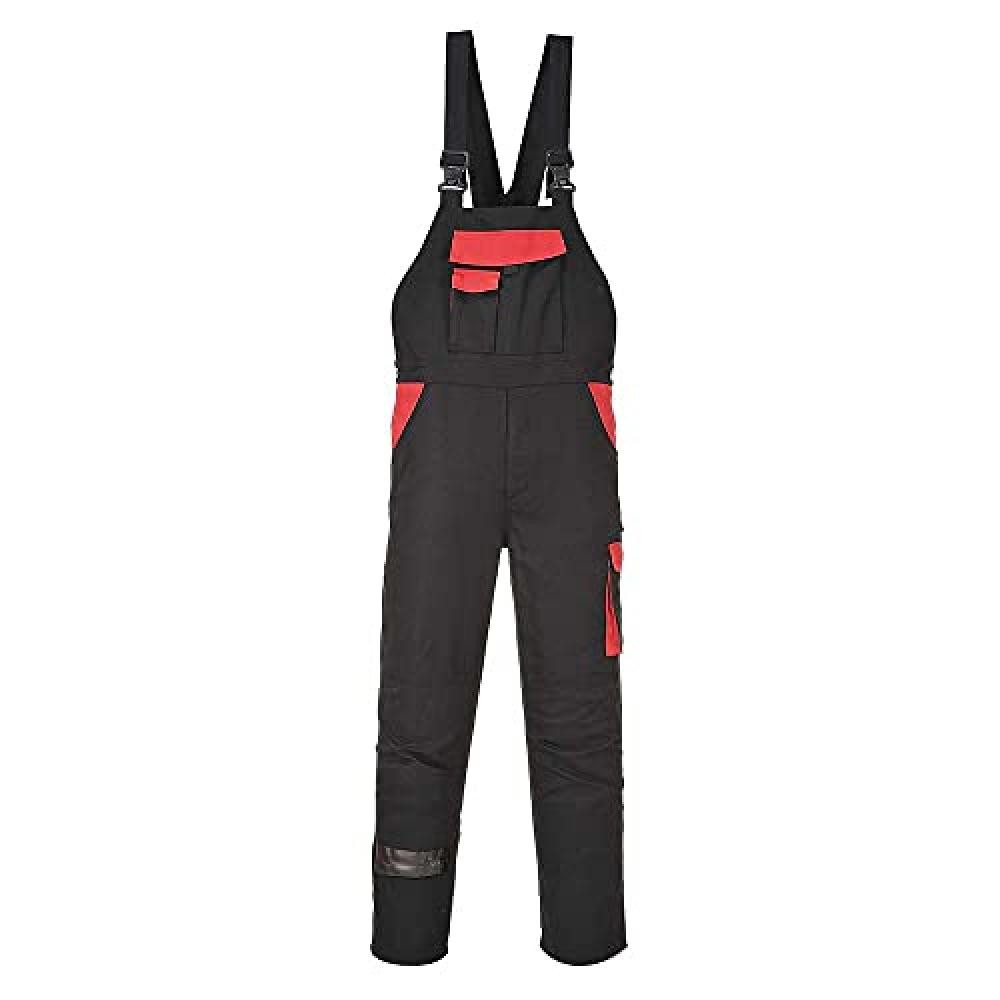 (TG. S) Warsaw Bib and Brace Color: Black Talla: Small - NUOVO