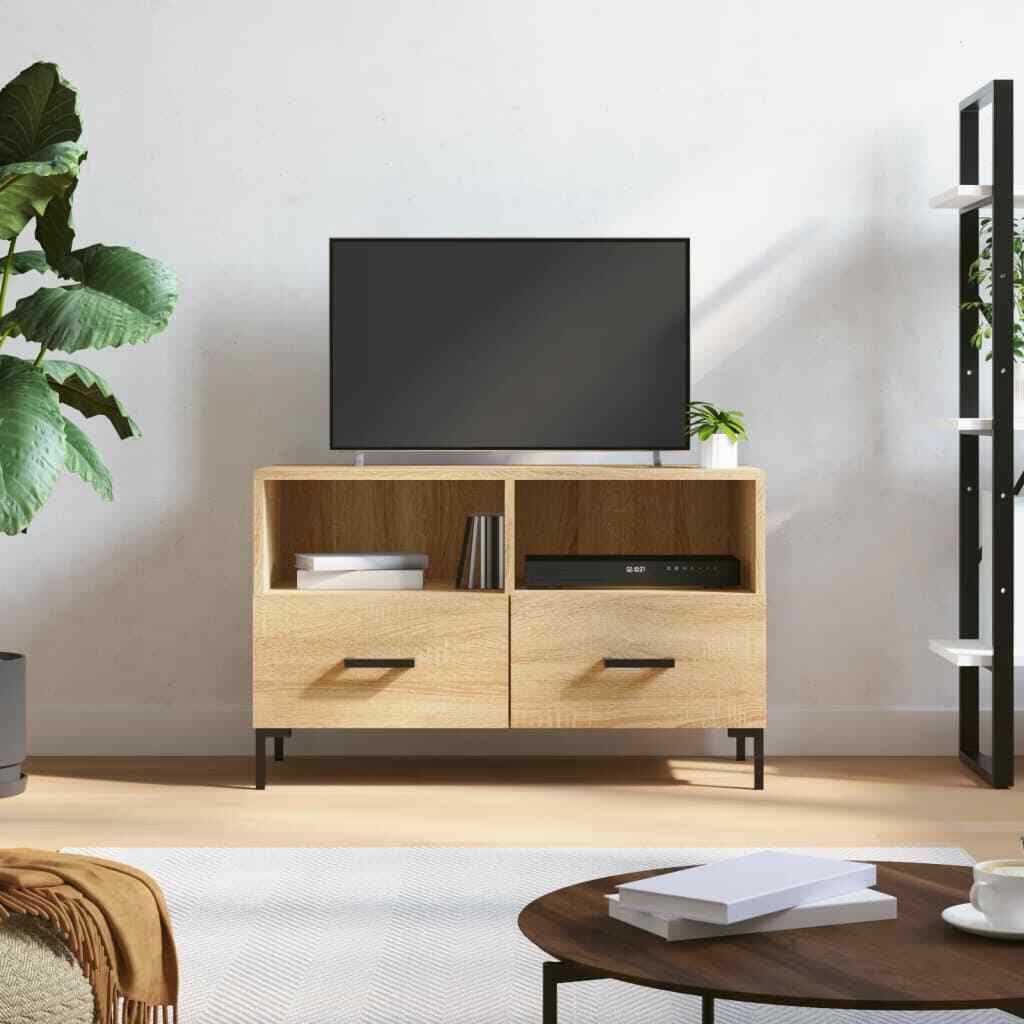 Mobile per TV Rovere Sonoma 80x36x50 cm Legno truciolato