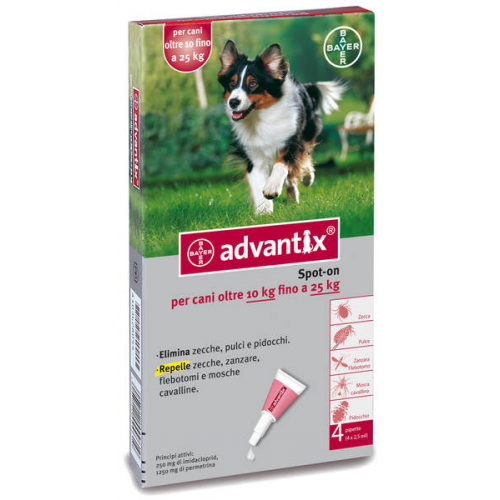 Advantix Spot On per Cani 10-25 Kg 4 Pipette