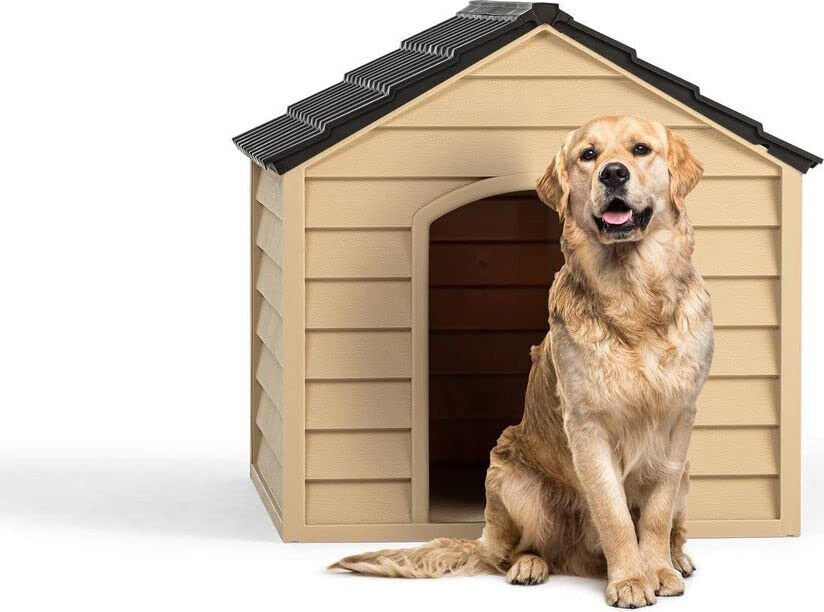 Cuccia per Cani in Plastica cm 71x71x68h Colore Beige / Marrone Starplast