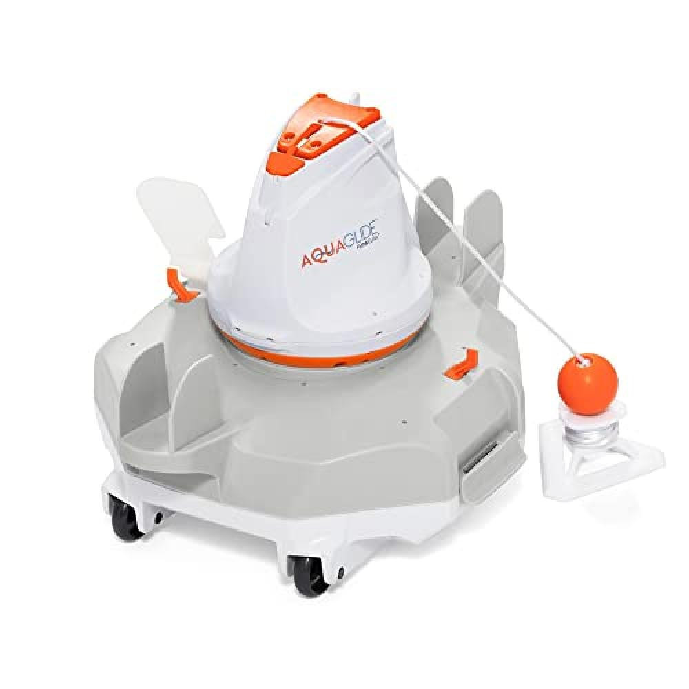 (TG. AquaGlide) Bestway 58620 Robot Per Pulizia Piscina Aquaglide, Bianco Aranci