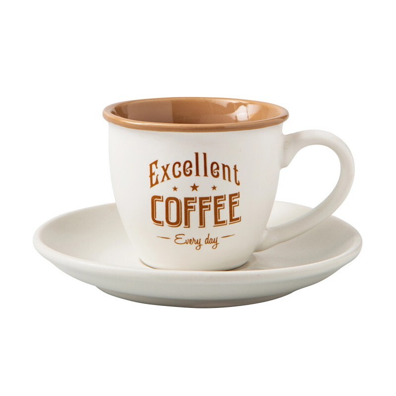 Servizio 4 Tazzine da Caffè Brandani COFFEE Tazze Colazione Espresso NUOVO