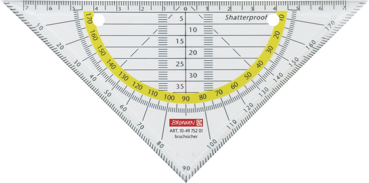 Brunnen Geometry Set Square, Office to go Office, School Geometry Set Square Dra