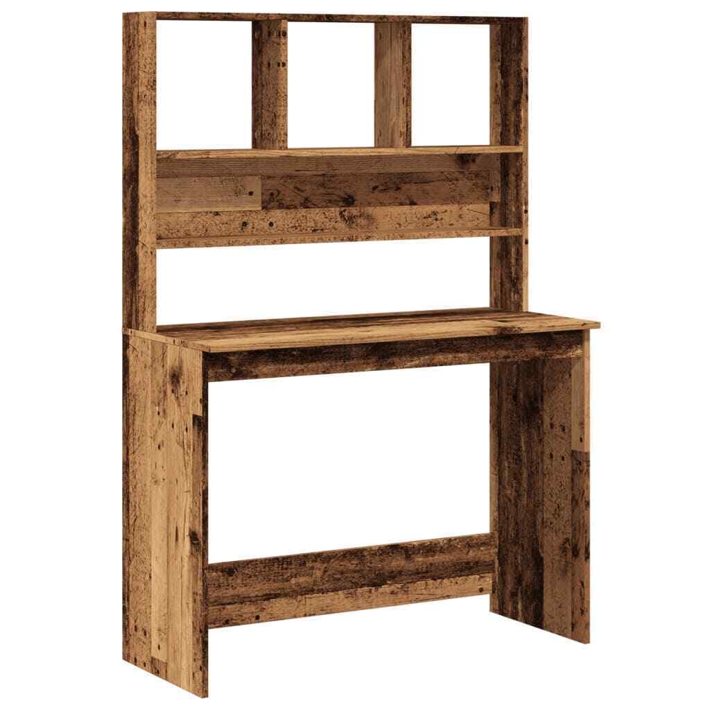 Scrivania Mensole Legno Antico 102x45x148 cm Legno truciolato