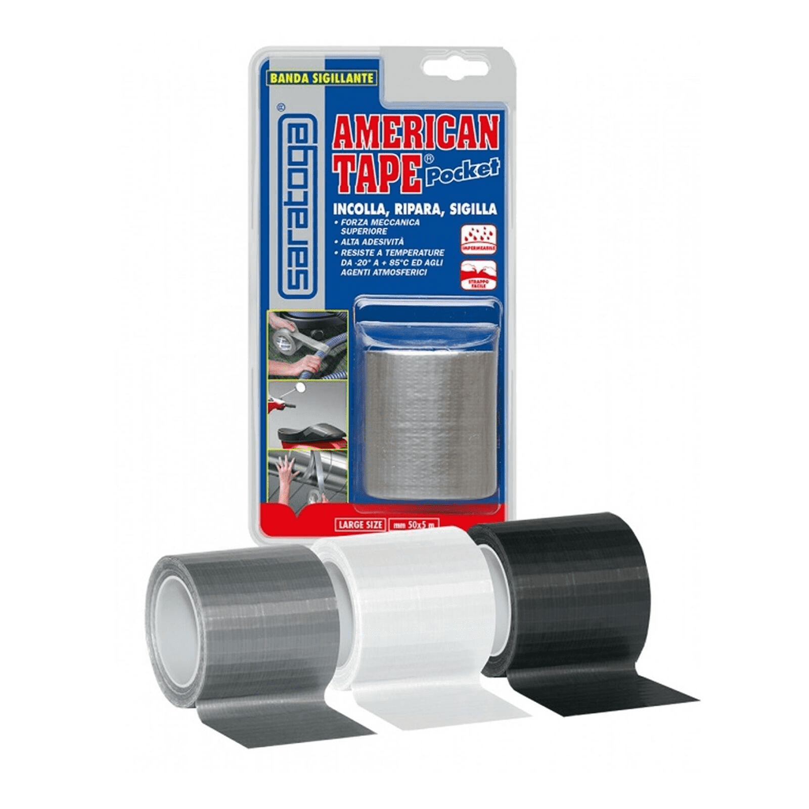 AMERICAN TAPE BIANCO  5mt POKET